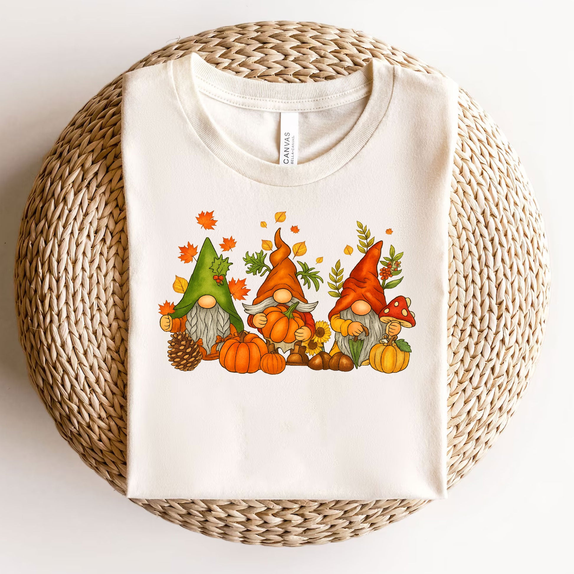 Thanksgiving Gnome Shirt - Cute Autumn Pumpkin Design, Fall-Themed Graphic Tee for Family Gatherings and Holiday Celebrations
 - 3