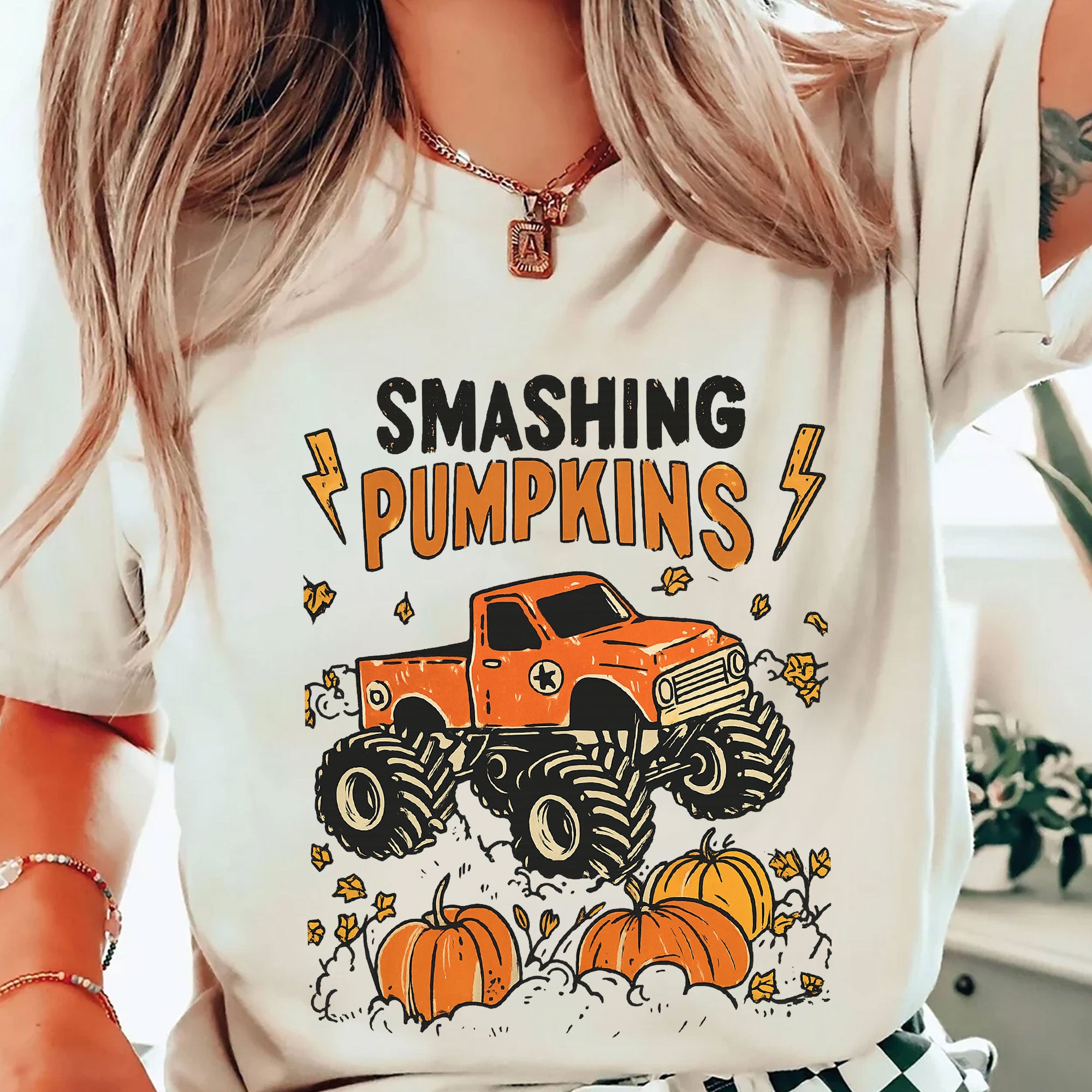 Thanksgiving Smashing Pumpkins Monster Truck T-Shirt – Funny Fall Graphic Tee for Men and Women, Perfect Autumn Holiday Outfit
 - 2
