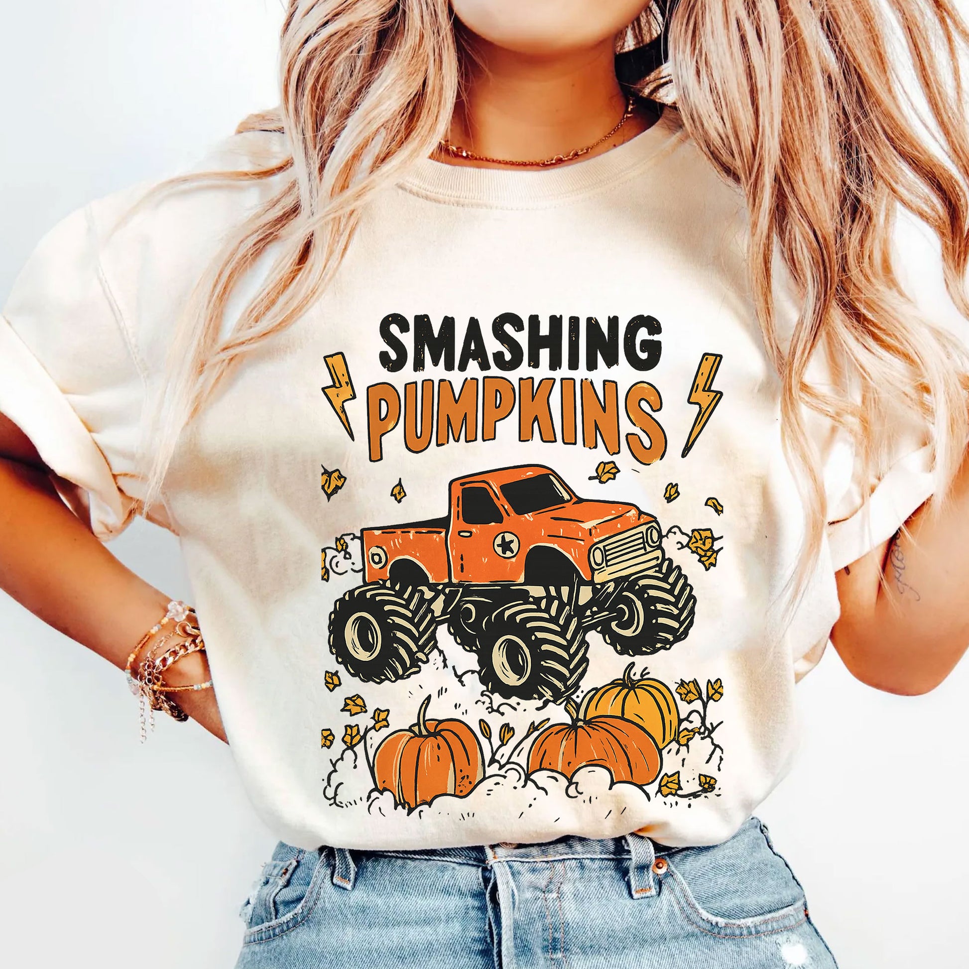 Thanksgiving Smashing Pumpkins Monster Truck T-Shirt – Funny Fall Graphic Tee for Men and Women, Perfect Autumn Holiday Outfit
 - 5