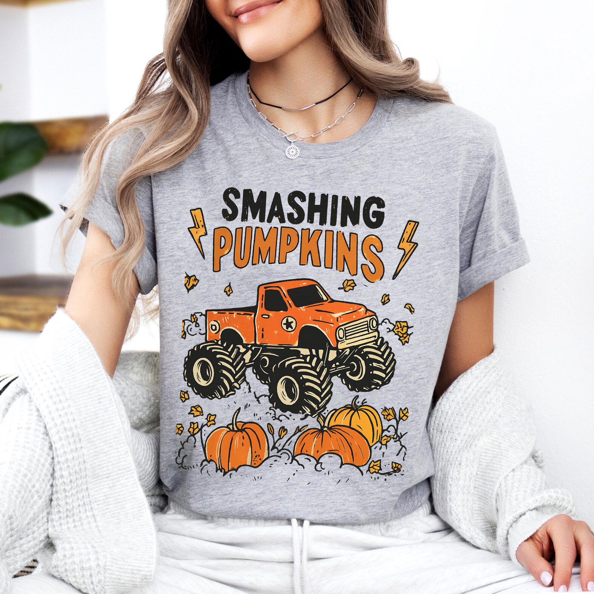 Thanksgiving Smashing Pumpkins Monster Truck T-Shirt – Funny Fall Graphic Tee for Men and Women, Perfect Autumn Holiday Outfit
 - 7