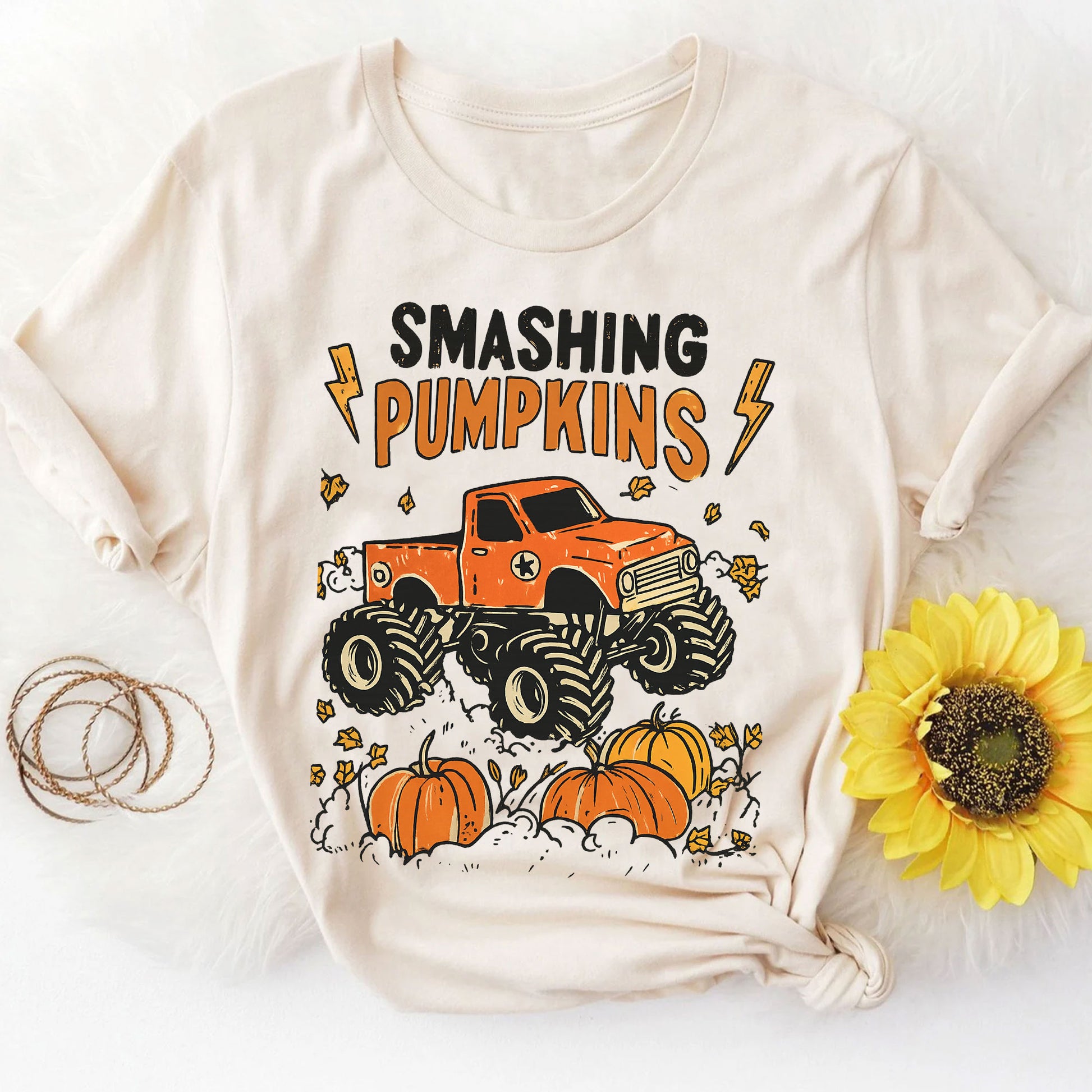 Thanksgiving Smashing Pumpkins Monster Truck T-Shirt – Funny Fall Graphic Tee for Men and Women, Perfect Autumn Holiday Outfit
 - 8