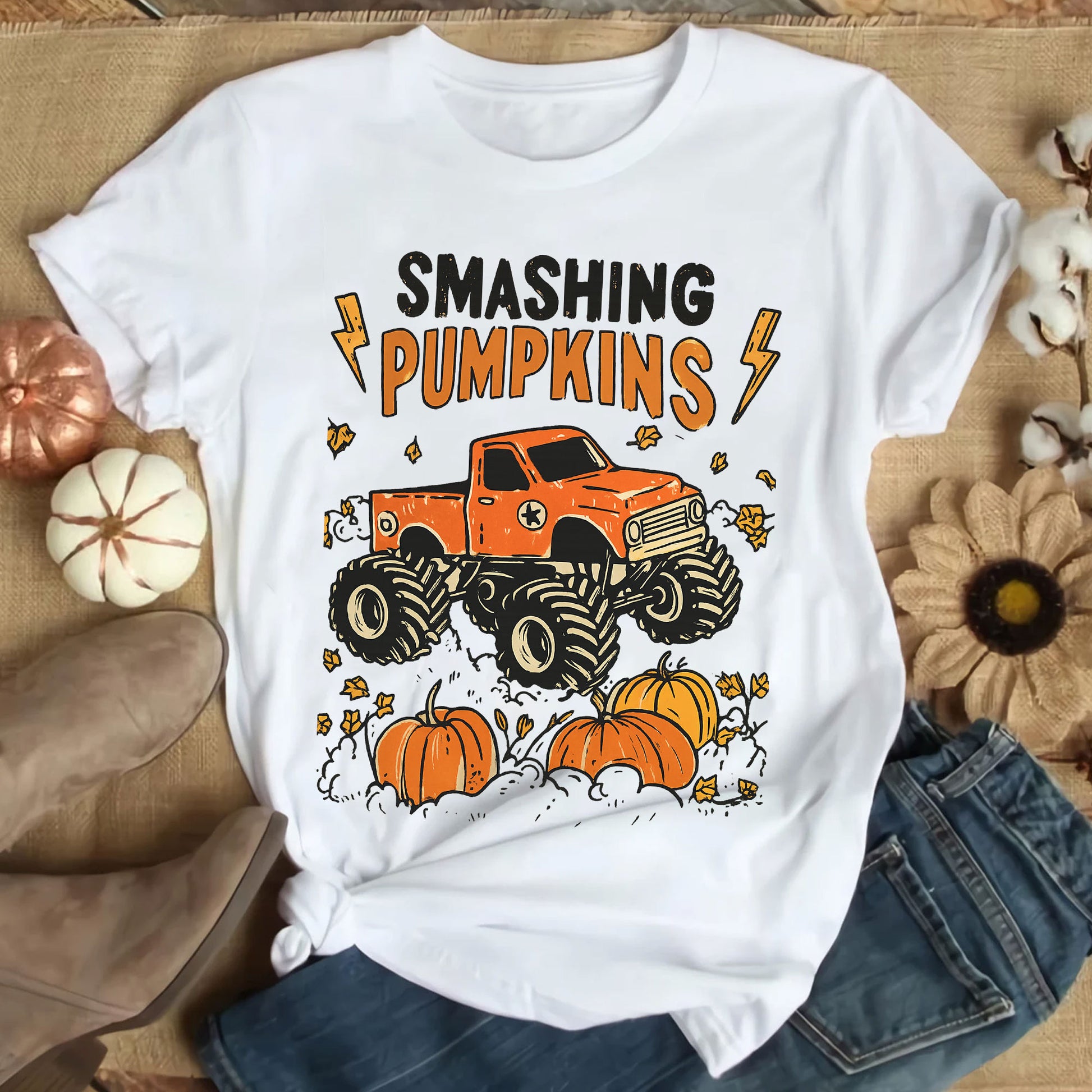 Thanksgiving Smashing Pumpkins Monster Truck T-Shirt – Funny Fall Graphic Tee for Men and Women, Perfect Autumn Holiday Outfit
 - 9