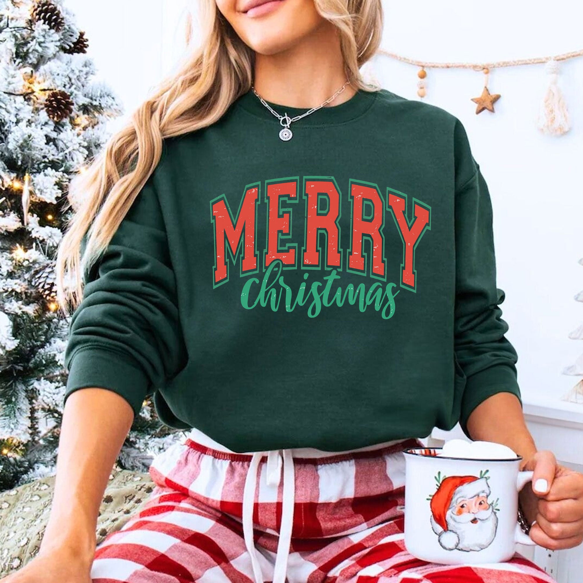 Vintage Merry Christmas Graphic T-Shirt for Women – Festive Holiday Apparel, Perfect Gift Idea, Stylish and Comfortable Tee
 - 8