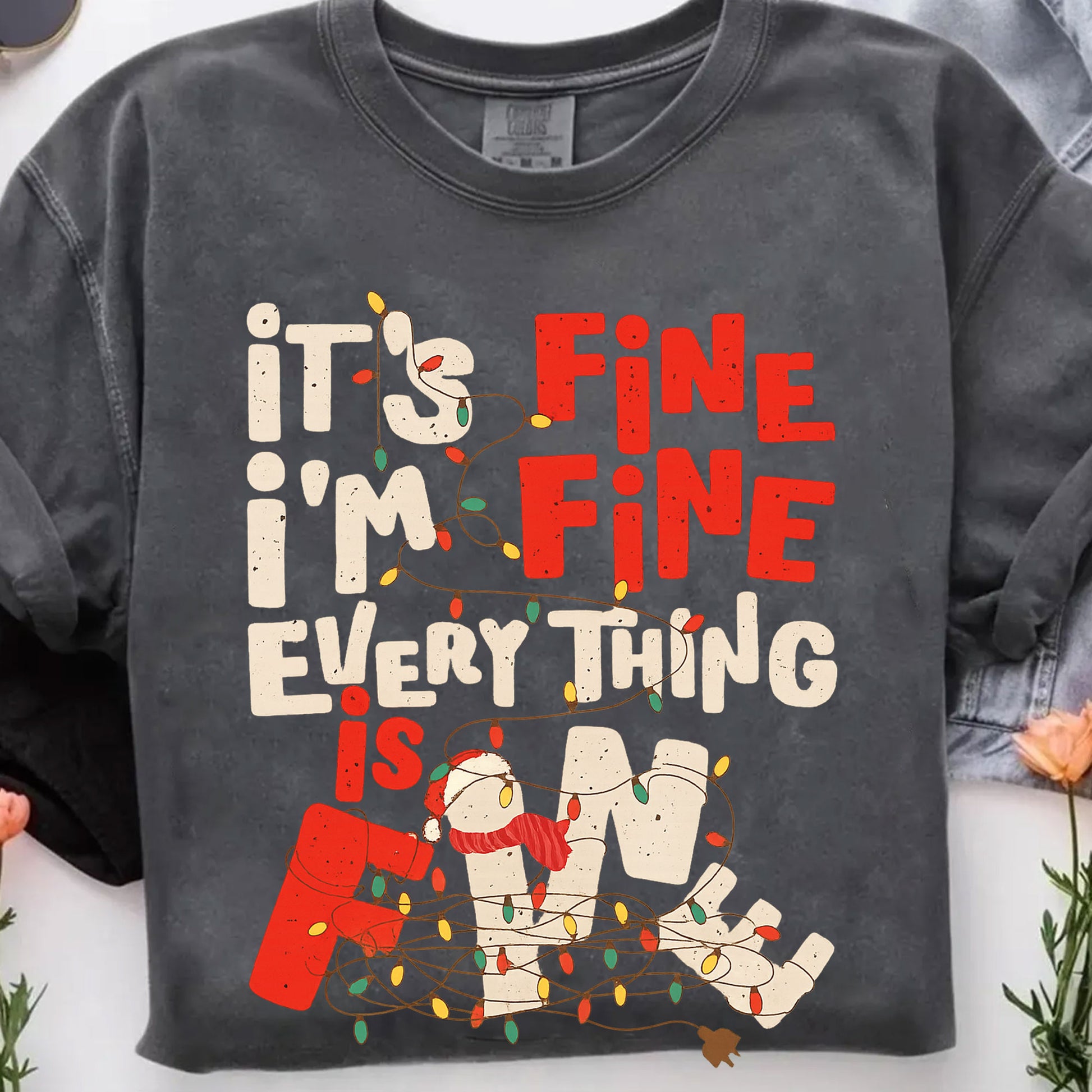 Women's Graphic Tee – It's Fine, I'm Fine, Everything is Fine Funny Quote Shirt – Casual Cotton Holiday Gift Idea for Her
 - 7