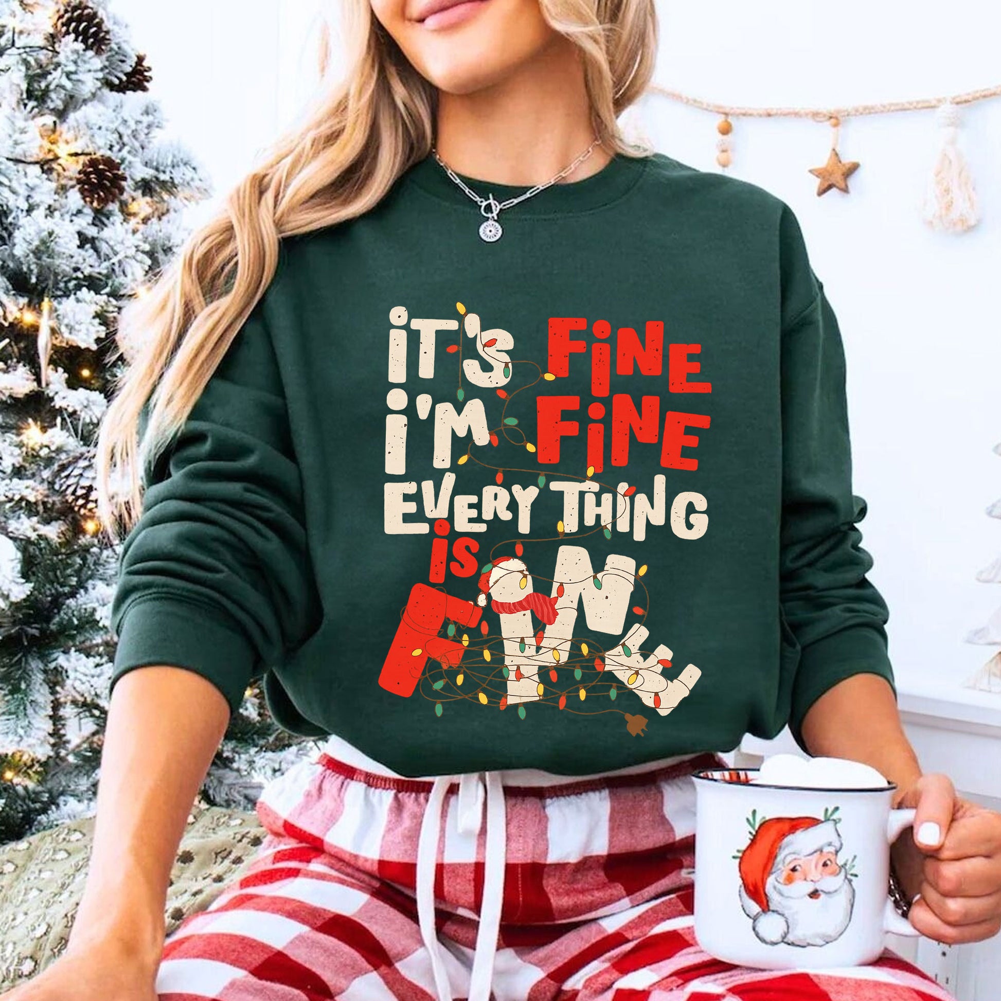 Women's Graphic Tee – It's Fine, I'm Fine, Everything is Fine Funny Quote Shirt – Casual Cotton Holiday Gift Idea for Her
 - 8